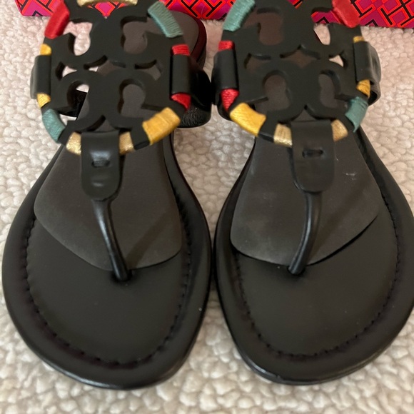 Tory Burch Miller Embroidered Sandals - Picture 2 of 11